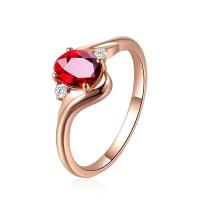 Strass vinger Ring, Cupronikkel, plated, verstelbaar & voor vrouw & met strass, meer kleuren voor de keuze, Maat:6-8, Verkocht door PC