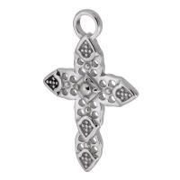 Stainless Steel Cross Pendants 316 Stainless Steel DIY original color Approx 4mm Sold By PC