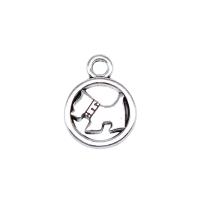 Zinc Alloy Animal Pendants Dog antique silver color plated DIY nickel lead & cadmium free Sold By PC