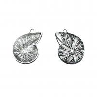 Zinc Alloy Animal Pendants Conch antique silver color plated vintage & DIY nickel lead & cadmium free Approx Sold By Bag