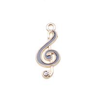 Zinc Alloy Enamel Pendants Music Note KC gold color plated DIY nickel lead & cadmium free Sold By PC