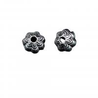 Zinc Alloy Jewelry Beads Flower antique silver color plated DIY nickel lead & cadmium free Approx 1.5mm Approx Sold By Bag