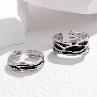 Нержавеющая сталь Открытое кольцо, Нержавеющая сталь 304, Мужская & разные стили для выбора & эмаль, продается PC