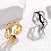 Rustfrit stål Open Ring, 304 rustfrit stål, forgyldt, mode smykker & for kvinde & emalje, flere farver til valg, Solgt af PC