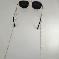 Zinc Alloy Glasses Chain with Plastic Pearl & Brass anti-skidding & for woman nickel lead & cadmium free Length Approx 75 cm Sold By PC