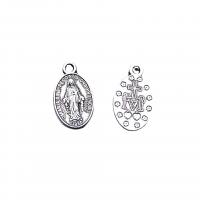 Zinc Alloy Flat Oval Pendants antique silver color plated DIY nickel lead & cadmium free Approx 2mm Approx Sold By Bag