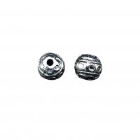 Zinc Alloy Spacer Beads Round antique silver color plated DIY nickel lead & cadmium free Approx 1mm Approx Sold By Bag