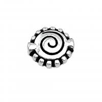 Zinc Alloy Flat Beads Flat Round antique silver color plated vintage & DIY nickel lead & cadmium free Approx Sold By Bag