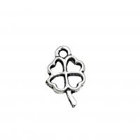 Zinc Alloy Clover Pendant Four Leaf Clover antique silver color plated DIY & hollow nickel lead & cadmium free Approx 1.5mm Approx Sold By Bag