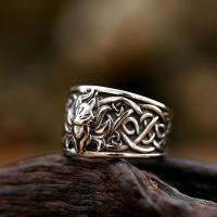 Titanium Steel Finger Ring Fox polished vintage & for man US Ring Sold By PC
