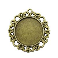 Zinc Alloy Pendant Cabochon Setting plated vintage & DIY nickel lead & cadmium free 25mm Sold By PC