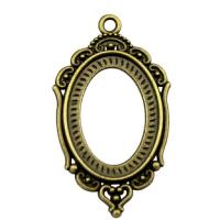 Zinc Alloy Pendant Cabochon Setting plated vintage & DIY & hollow nickel lead & cadmium free Sold By PC