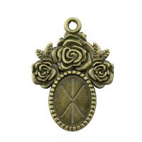 Zinc Alloy Pendant Cabochon Setting plated vintage & DIY nickel lead & cadmium free Sold By PC
