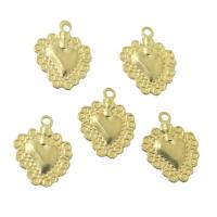 Μενταγιόν Brass Heart, Ορείχαλκος, Καρδιά, DIY, 15.50x20x0.60mm, Τρύπα:Περίπου 1.5mm, Sold Με PC