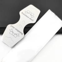 Jewelry Card Paper with PE Plastic 2 pieces white Sold By Set