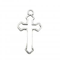 Zinc Alloy Cross Pendants antique silver color plated vintage & DIY & hollow nickel lead & cadmium free Approx Sold By Bag