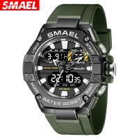 SMAEL® Men Jewelry Watch Organic Glass with TPU & 304 Stainless Steel Life water resistant & fashion jewelry & Chinese movement & Unisex 47*55*24mm Length Approx 280 mm Sold By PC