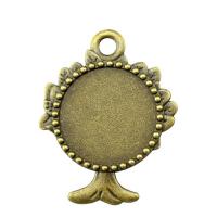 Zinc Alloy Pendant Cabochon Setting Tree plated vintage & DIY nickel lead & cadmium free 30mm Sold By PC