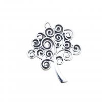 Zinc Alloy Pendants Tree antique silver color plated vintage & DIY nickel lead & cadmium free Approx Sold By Bag