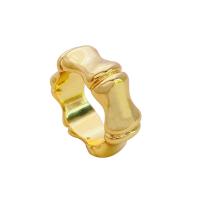 Brass Finger Ring Bamboo plated fashion jewelry & for woman nickel lead & cadmium free US Ring Sold By PC