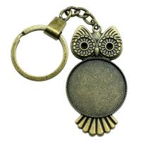 Zinc Alloy Pendant Cabochon Setting Owl antique bronze color plated vintage & DIY nickel lead & cadmium free 30mm Sold By PC
