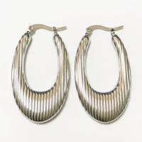 Stainless Steel Lever Terug Earring, 304 roestvrij staal, plated, mode sieraden & gepolijst & voor vrouw, meer kleuren voor de keuze, 25x44x6mm, Verkocht door pair