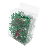 Conclusions de broche de fer, plastique, bijoux de mode & unisexe, vert, 40x25mm, 100PC/boîte, Vendu par boîte