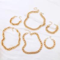 Fashion Necklace Jewelry Aluminum Alloy Vacuum Ion Plating  golden nickel lead & cadmium free Sold By PC