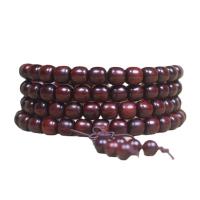 108 perles de Mala, Pterocarpus Santalinus, multicouche & style folk & unisexe, 8x8mm, 108PC/brin, Vendu par brin