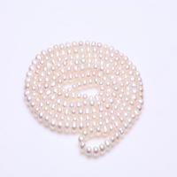 Freshwater Pearl Sweater Chain Necklace fashion jewelry & for woman white Length Approx 160 cm Sold By PC