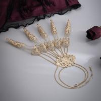 Pierścień Bransoletka gotycka, żelazo, Powlekane, biżuteria moda & dla kobiety, dostępnych więcej kolorów, bez zawartości niklu, ołowiu i kadmu, 180mm, długość około 7 cal, sprzedane przez PC