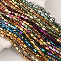 Perles de pierres précieuses mixtes, Hématite, Placage, DIY, plus de couleurs à choisir, 3x5mm, Environ 80PC/brin, Vendu par Environ 15.75 pouce brin
