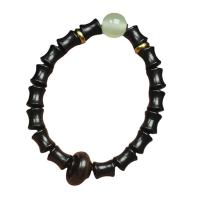 Wrist Mala Black Sandalwood with Resin folk style & Unisex Length Approx 6 Inch Sold By PC