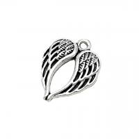 Wing Shaped Zinc Alloy Pendants antique silver color plated vintage & DIY nickel lead & cadmium free Approx Sold By Bag