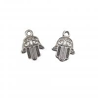 Zinc Alloy Hamsa Pendants Hand antique silver color plated DIY nickel lead & cadmium free Approx 1.5mm Approx Sold By Bag
