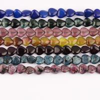 Perles de pierres précieuses mixtes, Pierre naturelle, coeur, DIY, plus de couleurs à choisir, 12mm, 34PC/brin, Vendu par brin