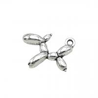 Zinc Alloy Animal Pendants Dog antique silver color plated vintage & DIY nickel lead & cadmium free Approx Sold By Bag