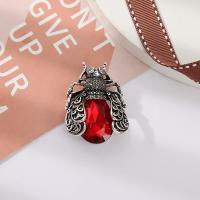 Zinc Alloy Brooches Insect plated with rhinestone nickel lead & cadmium free Sold By PC