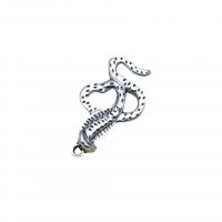 Zinc Alloy Animal Pendants Snake antique silver color plated vintage & DIY nickel lead & cadmium free Approx Sold By Bag