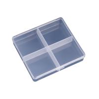 Storage Box Polypropylene(PP) 4 cells & transparent Sold By PC