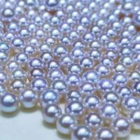 Cultured No Hole Freshwater Pearl Beads Round Natural & DIY white Sold By PC
