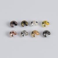 Crimp Bead Cover Brass plated DIY nickel lead & cadmium free Sold By Bag