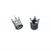 Zinc Alloy Spacer Beads Crown antique silver color plated vintage & DIY nickel lead & cadmium free Approx Sold By Bag