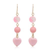 Resin Earring fashion jewelry pink Sold By Pair
