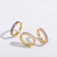 Zinc Alloy Finger Ring Vacuum Ion Plating fashion jewelry & with rhinestone nickel lead & cadmium free 5mm US Ring Sold By PC