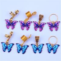 Zinc Alloy Animal Pendants with Polymer Clay & Resin & Aluminum & Iron Butterfly plated DIY & enamel Sold By PC