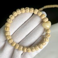 Wrist Mala Bodhi Root Carved fashion jewelry & Unisex nickel lead & cadmium free 7mm Sold By PC