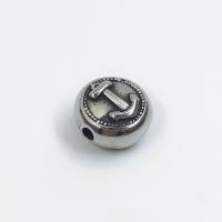 Titan Stål Platta pärlor, DIY, nickel, bly och kadmium gratis, Hål:Ca 1.9mm, Säljs av PC