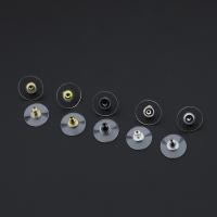Латунные заглушки для серег, Латунь, с пластик, Другое покрытие, DIY, Много цветов для выбора, не содержит никель, свинец, 6x11.50mm, продается PC
