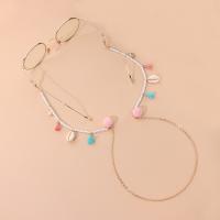 Zinc Alloy Glasses Chain with Seedbead anti-skidding & for woman golden nickel lead & cadmium free Length Approx 70 cm Sold By PC
